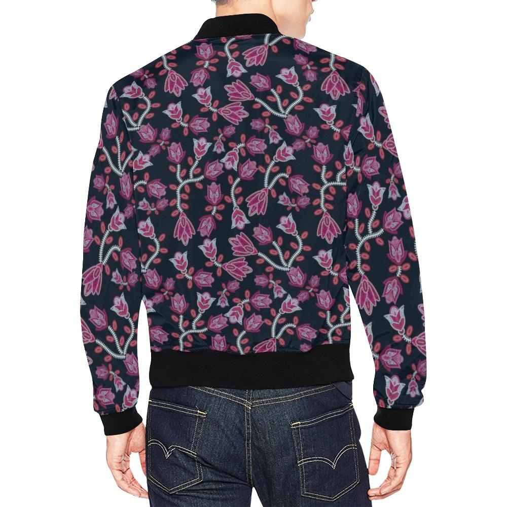 Beaded Pink All Over Print Bomber Jacket for Men (Model H19) Jacket e-joyer 