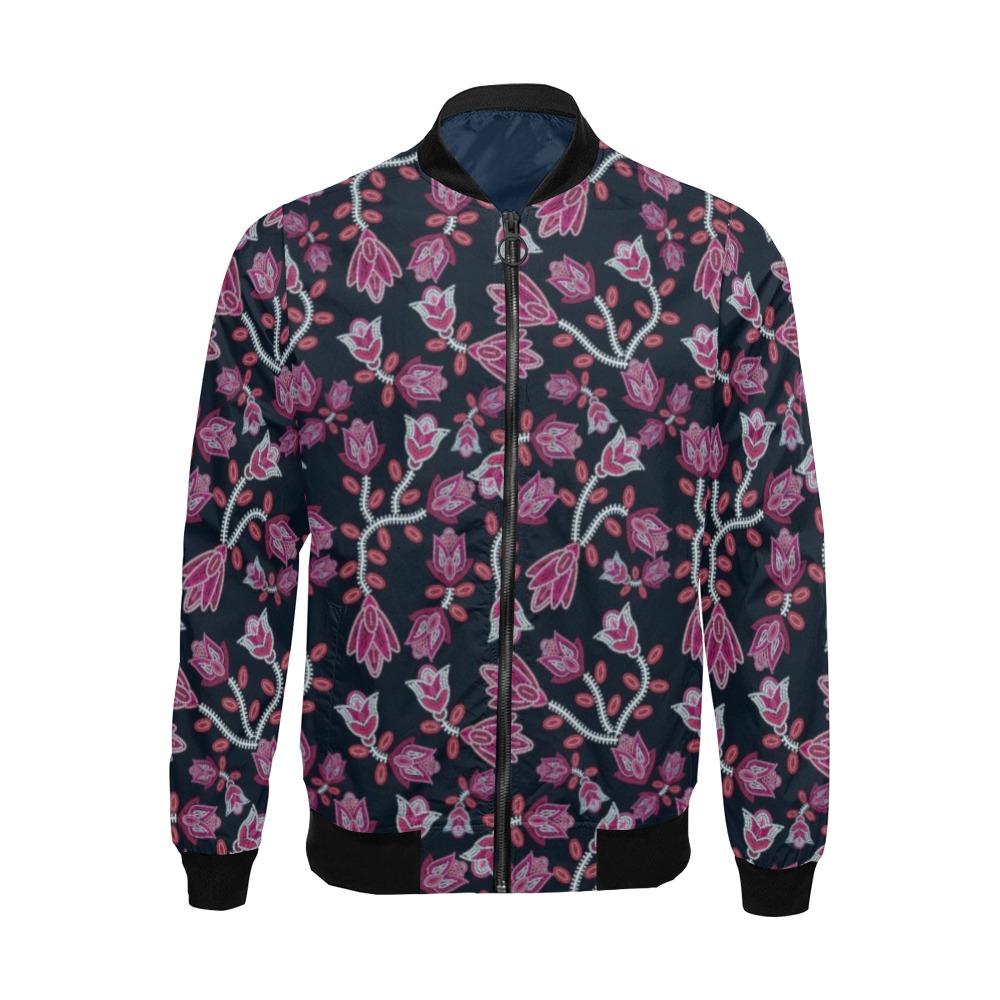 Beaded Pink All Over Print Bomber Jacket for Men (Model H19) Jacket e-joyer 