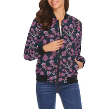 Load image into Gallery viewer, Beaded Pink All Over Print Bomber Jacket for Women (Model H19) Jacket e-joyer 
