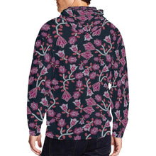 Load image into Gallery viewer, Beaded Pink All Over Print Full Zip Hoodie for Men (Model H14) All Over Print Full Zip Hoodie for Men (H14) e-joyer 
