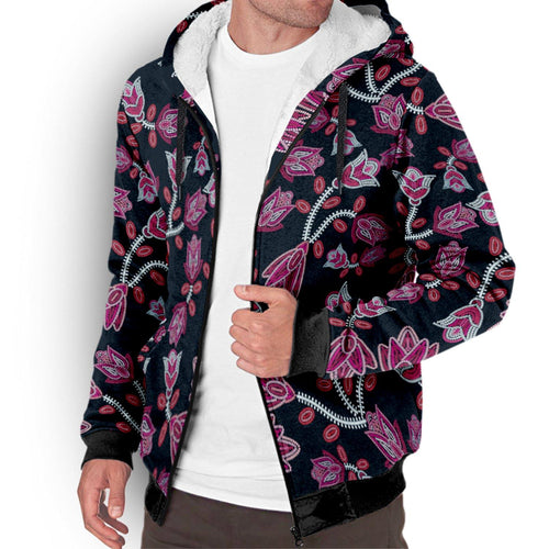 Beaded Pink Sherpa Hoodie hoodie Herman 