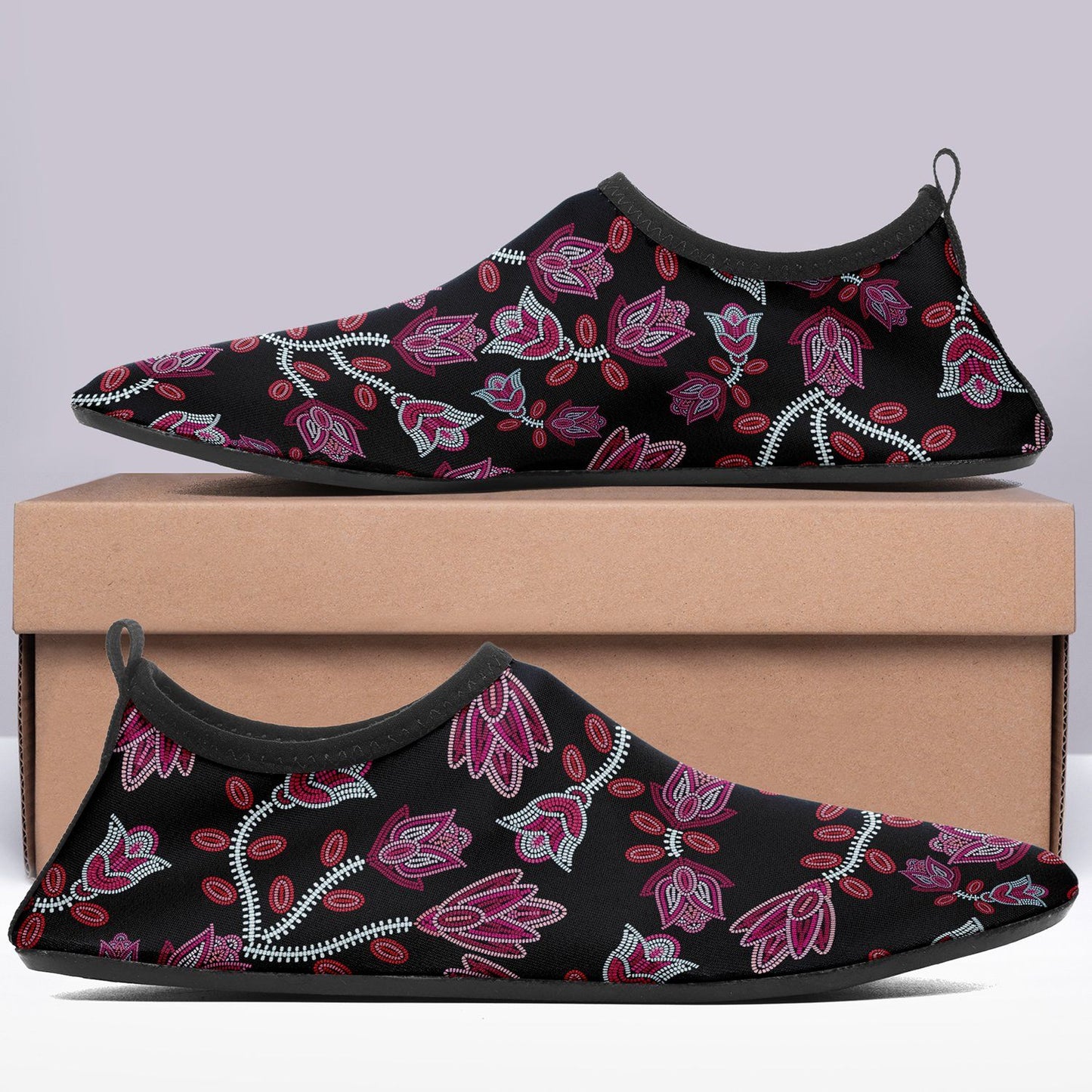 Beaded Pink Sockamoccs Kid's Slip On Shoes Herman 