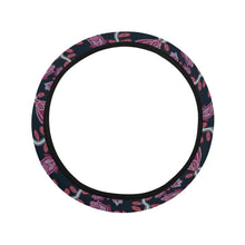 Load image into Gallery viewer, Beaded Pink Steering Wheel Cover with Elastic Edge Steering Wheel Cover with Elastic Edge e-joyer 
