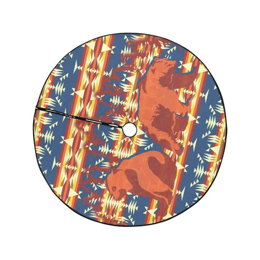Bear Canyon Christmas Tree Skirt 47" x 47" Christmas Tree Skirt e-joyer 