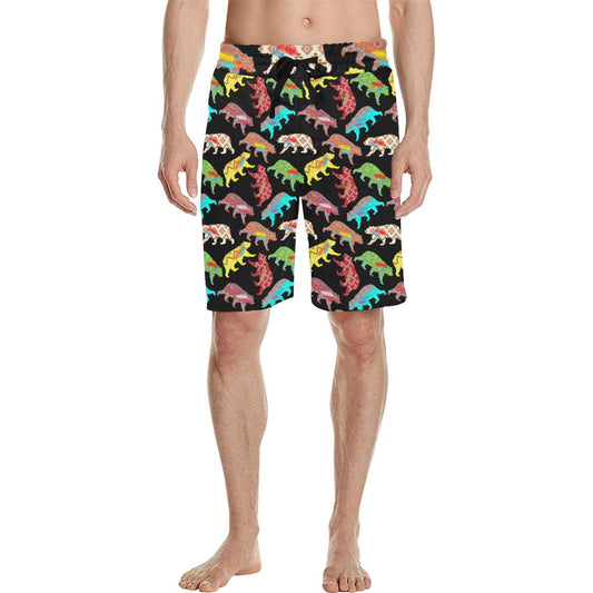 Bear Powwow Men's All Over Print Casual Shorts (Model L23) Men's Casual Shorts (L23) e-joyer 