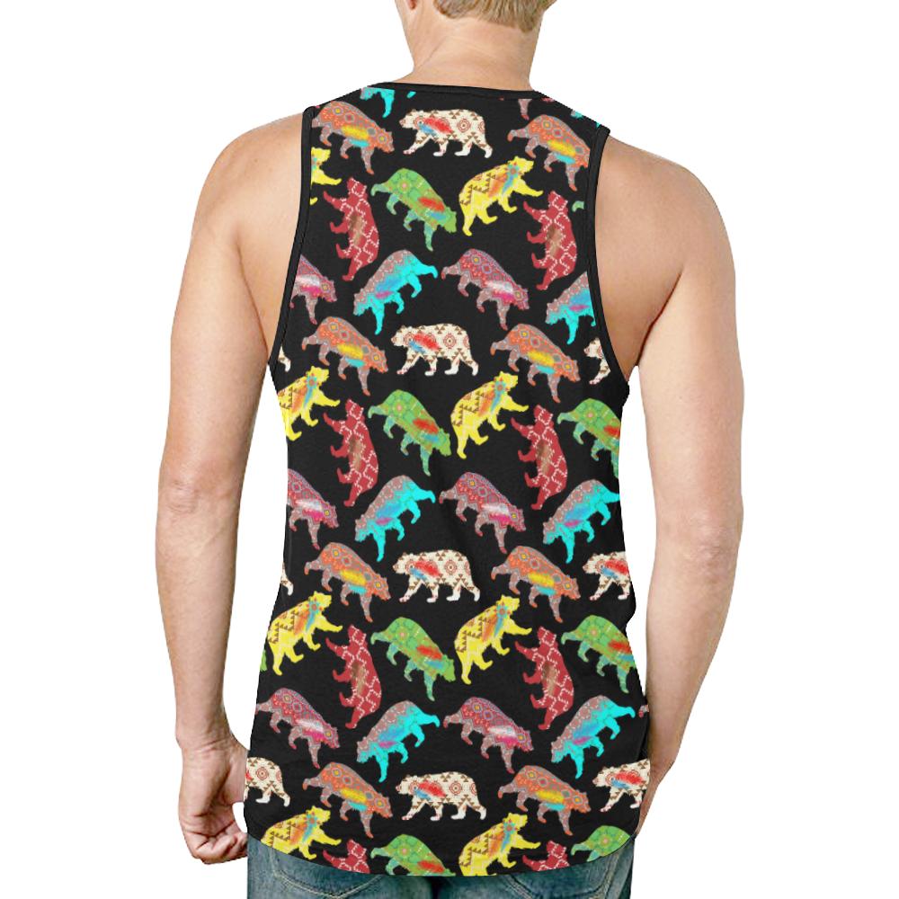 Bear Powwow New All Over Print Tank Top for Men (Model T46) New All Over Print Tank Top for Men (T46) e-joyer 