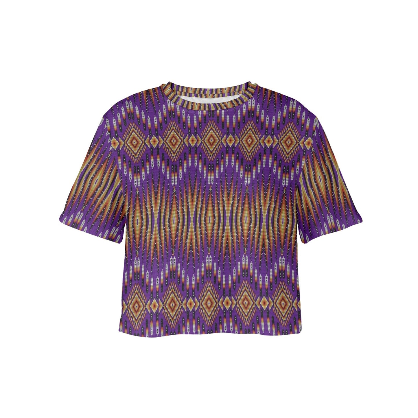 Fire Feather Purple Crop Top