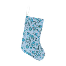 Load image into Gallery viewer, Blue Floral Amour Christmas Stocking
