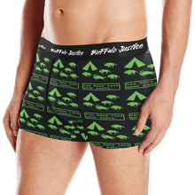 Load image into Gallery viewer, Buffalo Justice Green-Black Men&#39;s Boxer Briefs w/ Custom Waistband (Merged Design) (Model L10)
