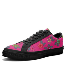 Load image into Gallery viewer, Berry Flowers Aapisi Low Top Canvas Shoes Black Sole aapisi Herman 
