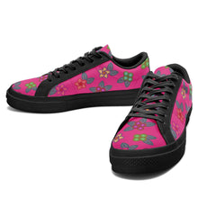 Load image into Gallery viewer, Berry Flowers Aapisi Low Top Canvas Shoes Black Sole aapisi Herman 
