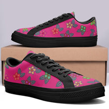 Load image into Gallery viewer, Berry Flowers Aapisi Low Top Canvas Shoes Black Sole aapisi Herman 
