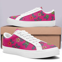 Load image into Gallery viewer, Berry Flowers Aapisi Low Top Canvas Shoes White Sole aapisi Herman 
