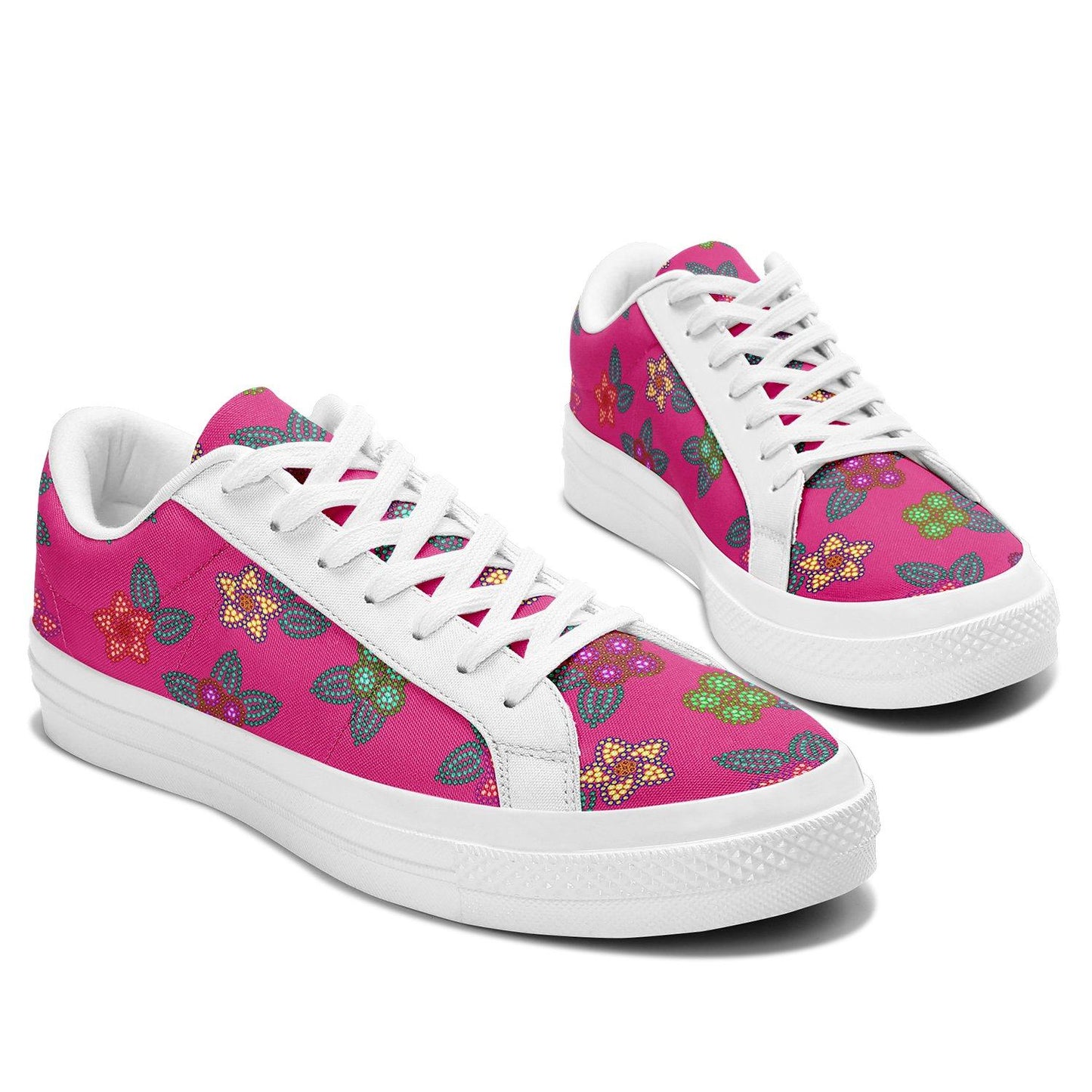 Berry Flowers Aapisi Low Top Canvas Shoes White Sole aapisi Herman 