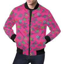 Load image into Gallery viewer, Berry Flowers All Over Print Bomber Jacket for Men (Model H19) All Over Print Bomber Jacket for Men (H19) e-joyer 
