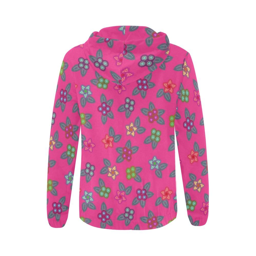 Berry Flowers All Over Print Full Zip Hoodie for Women (Model H14) All Over Print Full Zip Hoodie for Women (H14) e-joyer 