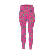 Load image into Gallery viewer, Berry Flowers All Over Print High-Waisted Leggings (Model L36) High-Waisted Leggings (L36) e-joyer 
