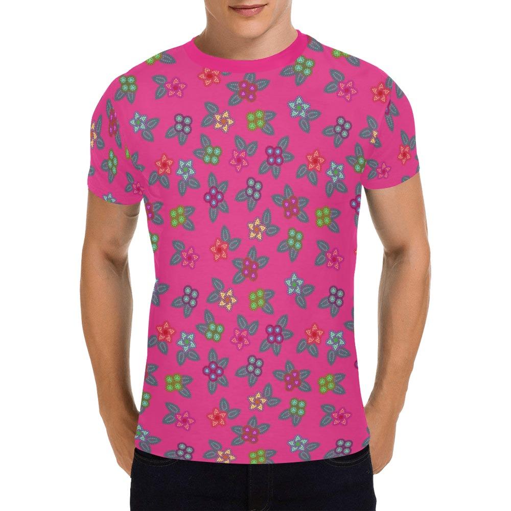 Berry Flowers All Over Print T-Shirt for Men (USA Size) (Model T40) All Over Print T-Shirt for Men (T40) e-joyer 
