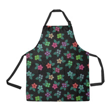 Load image into Gallery viewer, Berry Flowers Black All Over Print Apron All Over Print Apron e-joyer 
