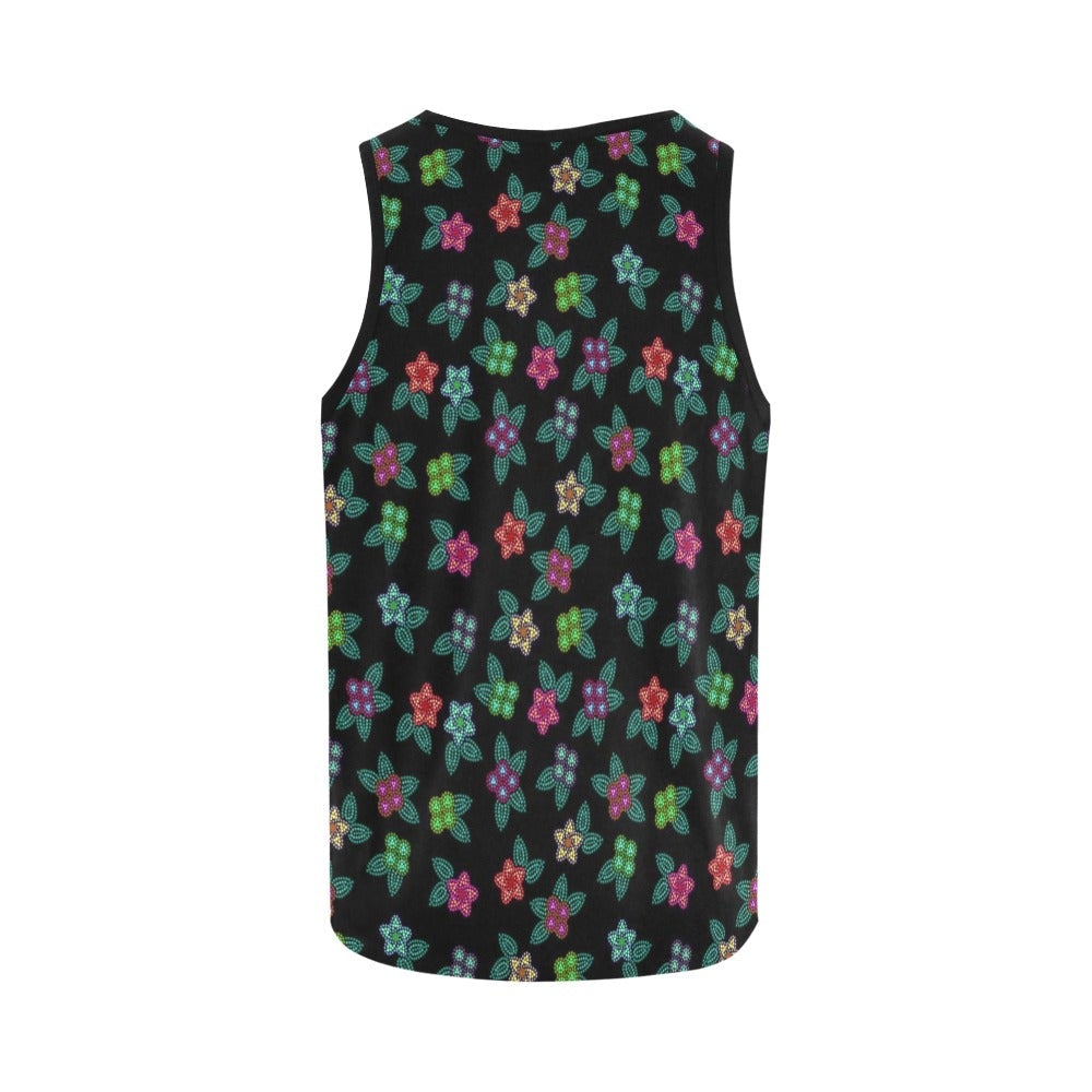 Berry Flowers Black All Over Print Tank Top for Women (Model T43) All Over Print Tank Top for Women (T43) e-joyer 