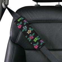 Load image into Gallery viewer, Berry Flowers Black Car Seat Belt Cover 7&#39;&#39;x12.6&#39;&#39; (Pack of 2) Car Seat Belt Cover 7x12.6 (Pack of 2) e-joyer 
