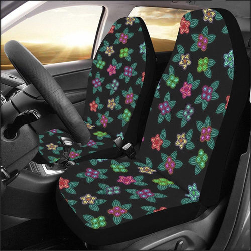 Berry Flowers Black Car Seat Covers (Set of 2) Car Seat Covers e-joyer 