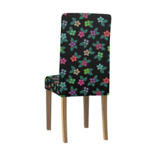 Load image into Gallery viewer, Berry Flowers Black Chair Cover (Pack of 4) Chair Cover (Pack of 4) e-joyer 
