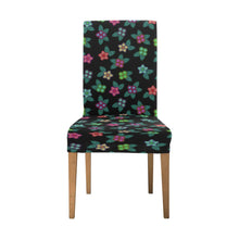 Load image into Gallery viewer, Berry Flowers Black Chair Cover (Pack of 4) Chair Cover (Pack of 4) e-joyer 
