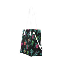 Load image into Gallery viewer, Berry Flowers Black Clover Canvas Tote Bag (Model 1661) Clover Canvas Tote Bag (1661) e-joyer 
