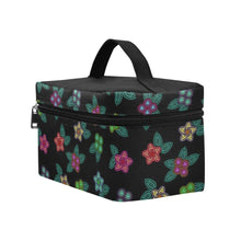 Load image into Gallery viewer, Berry Flowers Black Cosmetic Bag/Large (Model 1658) Cosmetic Bag e-joyer 
