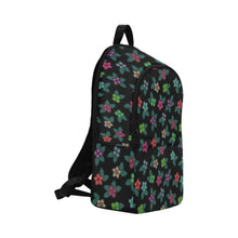 Load image into Gallery viewer, Berry Flowers Black Fabric Backpack for Adult (Model 1659) Casual Backpack for Adult (1659) e-joyer 
