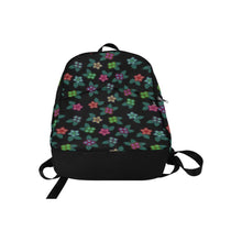 Load image into Gallery viewer, Berry Flowers Black Fabric Backpack for Adult (Model 1659) Casual Backpack for Adult (1659) e-joyer 
