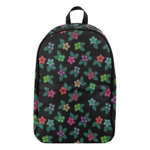 Load image into Gallery viewer, Berry Flowers Black Fabric Backpack for Adult (Model 1659) Casual Backpack for Adult (1659) e-joyer 
