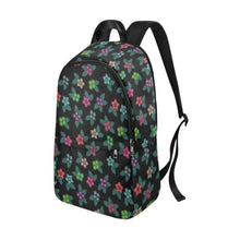 Load image into Gallery viewer, Berry Flowers Black Fabric Backpack for Adult (Model 1659) Casual Backpack for Adult (1659) e-joyer 
