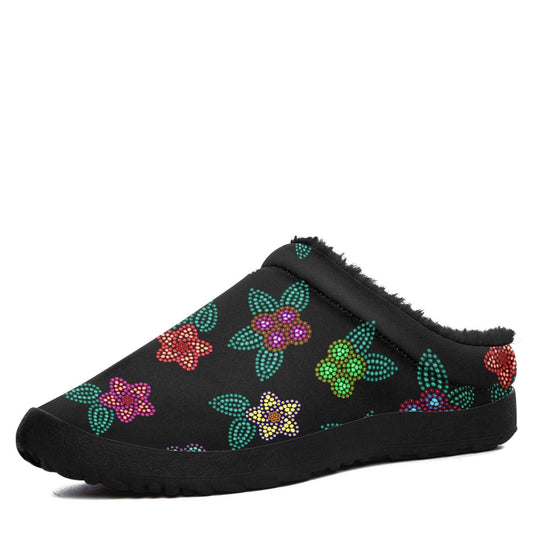 Berry Flowers Black Ikinnii Indoor Slipper 49 Dzine 