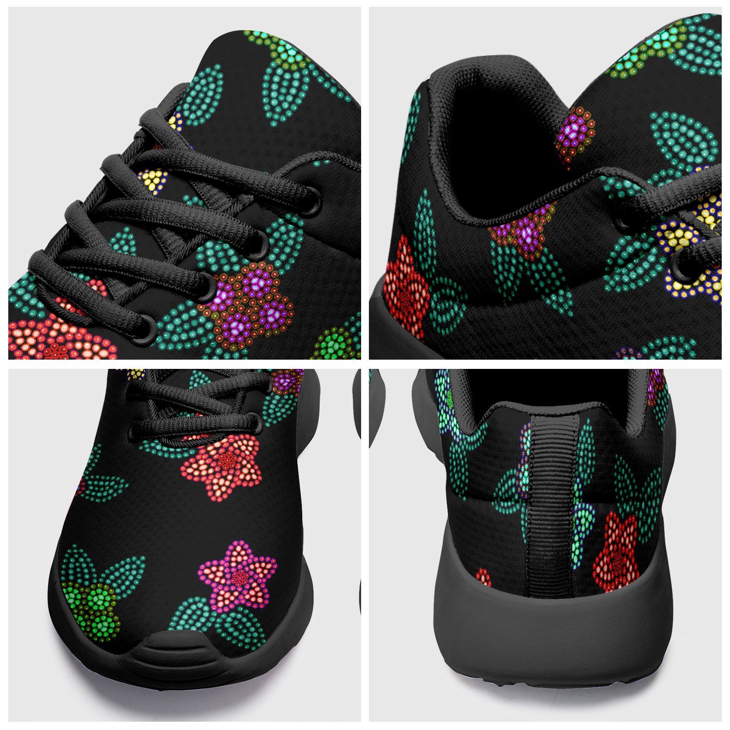 Berry Flowers Black Ikkaayi Sport Sneakers ikkaayi Herman 