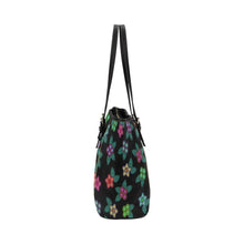 Load image into Gallery viewer, Berry Flowers Black Leather Tote Bag/Large (Model 1640) bag e-joyer 
