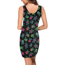 Load image into Gallery viewer, Berry Flowers Black Medea Vest Dress (Model D06) Medea Vest Dress (D06) e-joyer 
