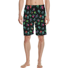 Load image into Gallery viewer, Berry Flowers Black Men&#39;s All Over Print Casual Shorts (Model L23) short e-joyer 
