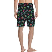 Load image into Gallery viewer, Berry Flowers Black Men&#39;s All Over Print Casual Shorts (Model L23) short e-joyer 
