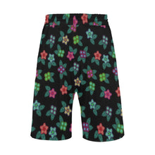 Load image into Gallery viewer, Berry Flowers Black Men&#39;s All Over Print Casual Shorts (Model L23) short e-joyer 
