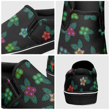 Load image into Gallery viewer, Berry Flowers Black Otoyimm Canvas Slip On Shoes otoyimm Herman 
