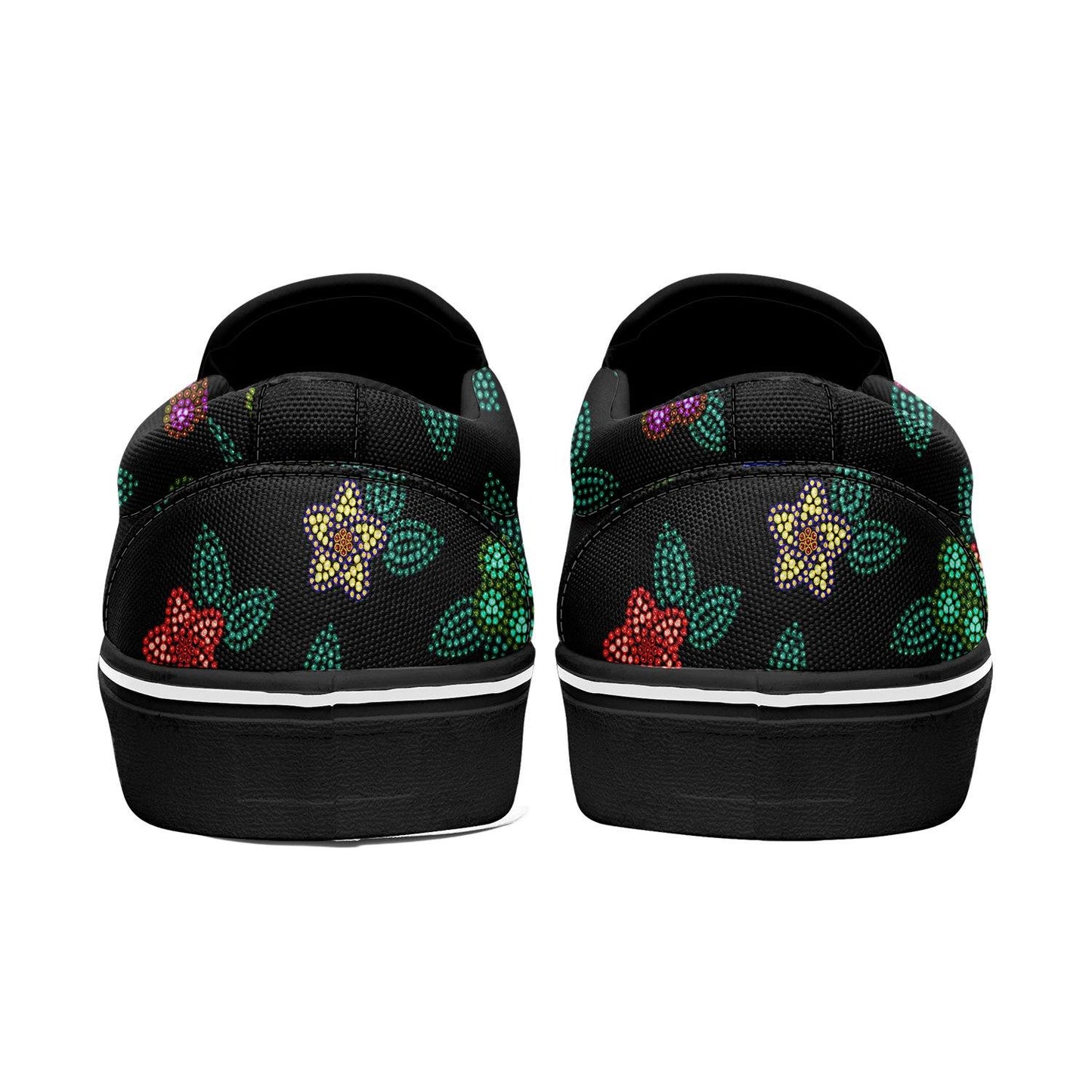 Berry Flowers Black Otoyimm Canvas Slip On Shoes otoyimm Herman 