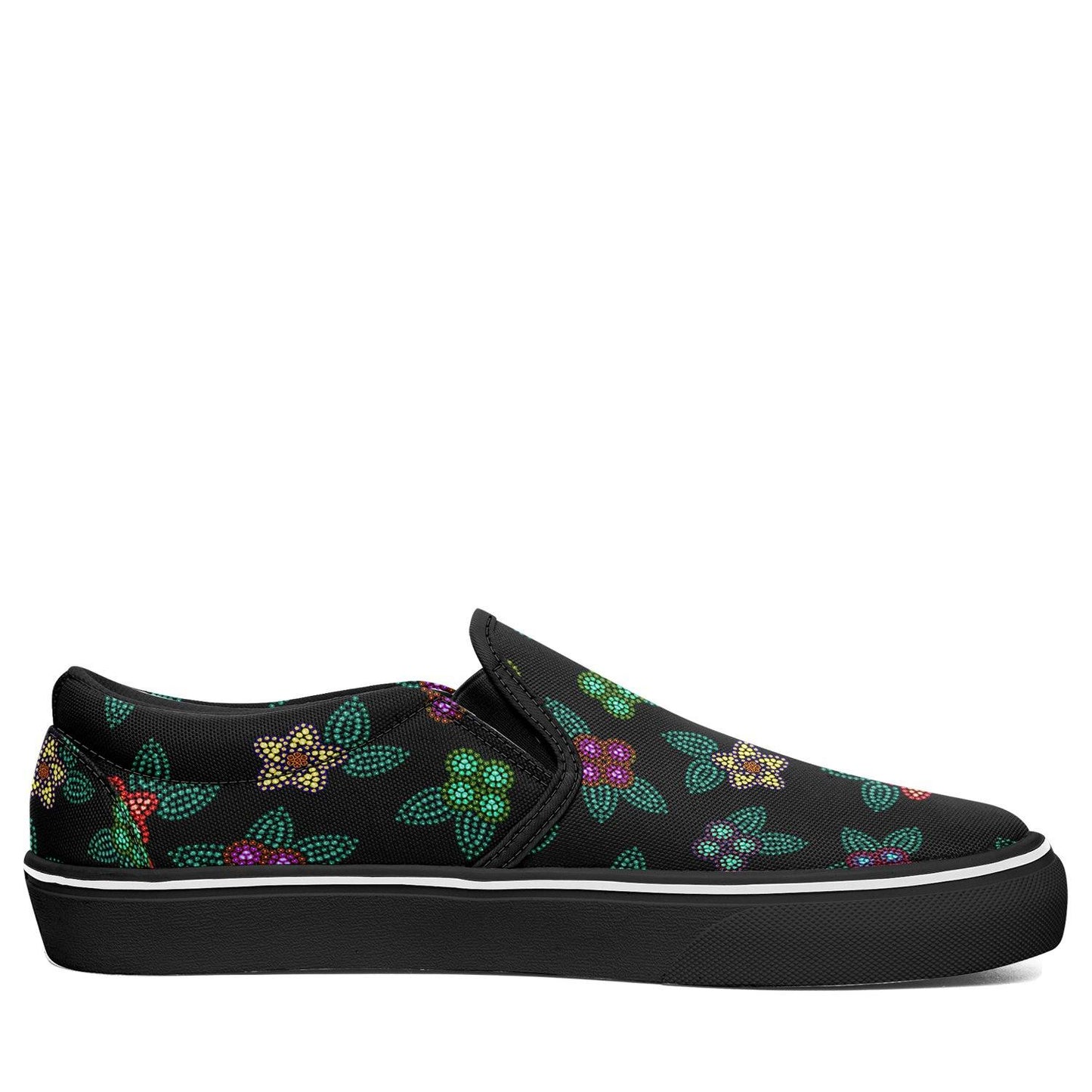 Berry Flowers Black Otoyimm Canvas Slip On Shoes otoyimm Herman 