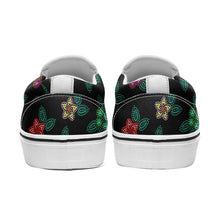 Load image into Gallery viewer, Berry Flowers Black Otoyimm Canvas Slip On Shoes otoyimm Herman 
