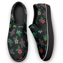 Load image into Gallery viewer, Berry Flowers Black Otoyimm Canvas Slip On Shoes otoyimm Herman 
