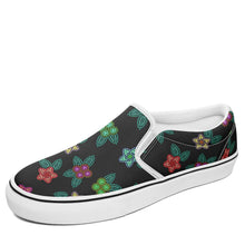 Load image into Gallery viewer, Berry Flowers Black Otoyimm Canvas Slip On Shoes otoyimm Herman 
