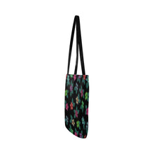 Load image into Gallery viewer, Berry Flowers Black Reusable Shopping Bag Model 1660 (Two sides) Shopping Tote Bag (1660) e-joyer 
