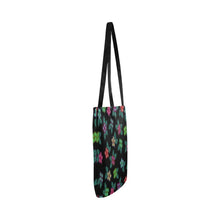 Load image into Gallery viewer, Berry Flowers Black Reusable Shopping Bag Model 1660 (Two sides) Shopping Tote Bag (1660) e-joyer 
