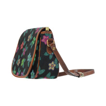 Load image into Gallery viewer, Berry Flowers Black Saddle Bag/Small (Model 1649) Full Customization bag e-joyer 
